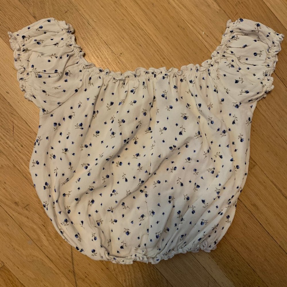 Flowered Crop Top